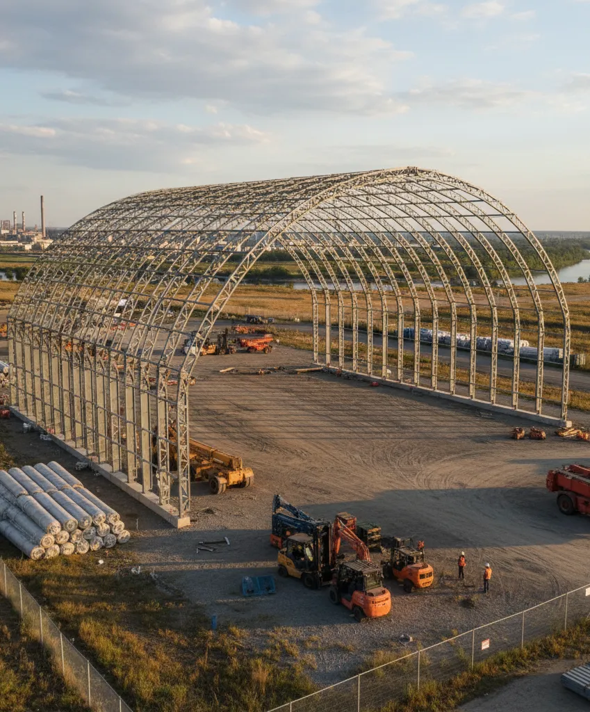 Каркасные арочные ангары 1